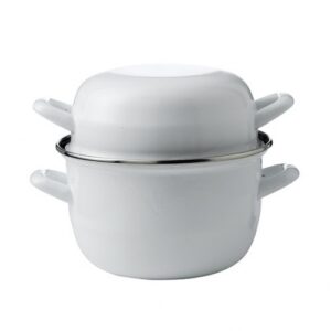 Mussel Casserole Dish & Cover (White) 17.5oz-0