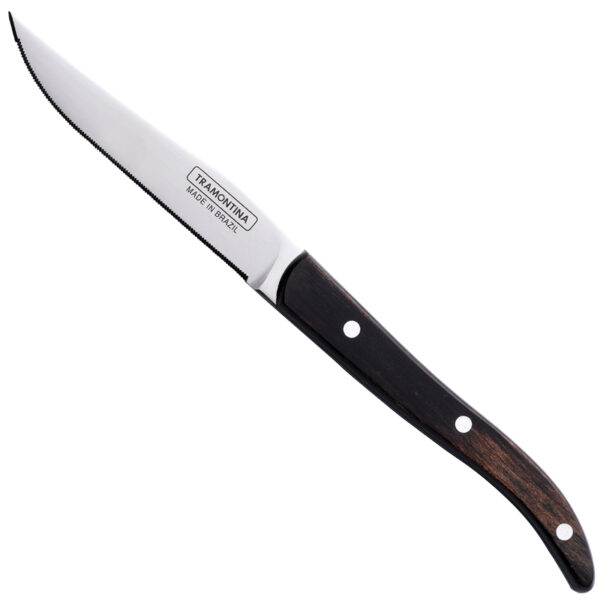 Micro Serrated Steak Knife Light Black Polywood 22cm