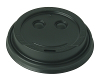 Black Domed Sip-Thru Lid - 8oz Cup