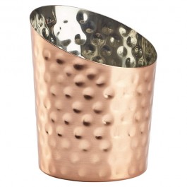 Hammered Copper Angled Cone 11.6 x 9.5cm