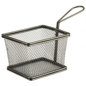 Black Serving Fry Baskets Rectangular