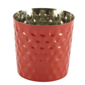 Coloured Serving Cups - Hammered Red