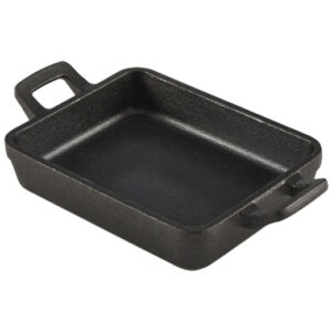 Mini Cast Iron Rectangular Dish 14x11x4.5cm-0