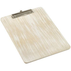 White Wash Wooden Menu Clipboard 24x32x0.6cm-0