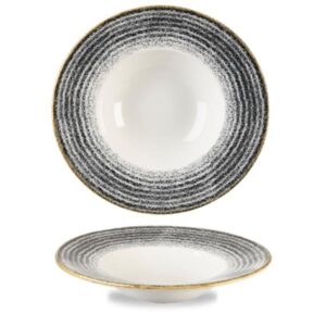 Churchill Homespun Wide Rim Bowl 16.5oz Charcoal Black