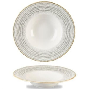 Churchill Homespun Wide Rim Bowl 10oz Stone Grey