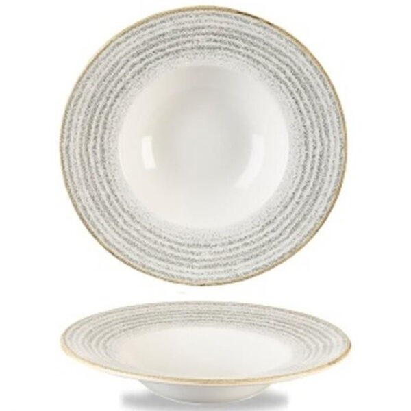 Churchill Homespun Wide Rim Bowl 10oz Stone Grey