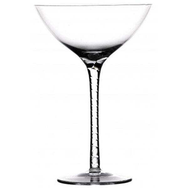 Spiral Martini Glass 8oz - Handmade