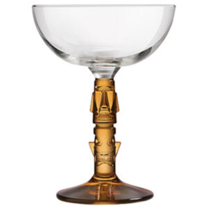 Tiki Coupe Glass Gold Stem 8.75oz