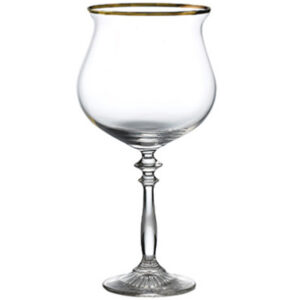 1924 Gin Goblet Glass 21.75oz Gold Banded