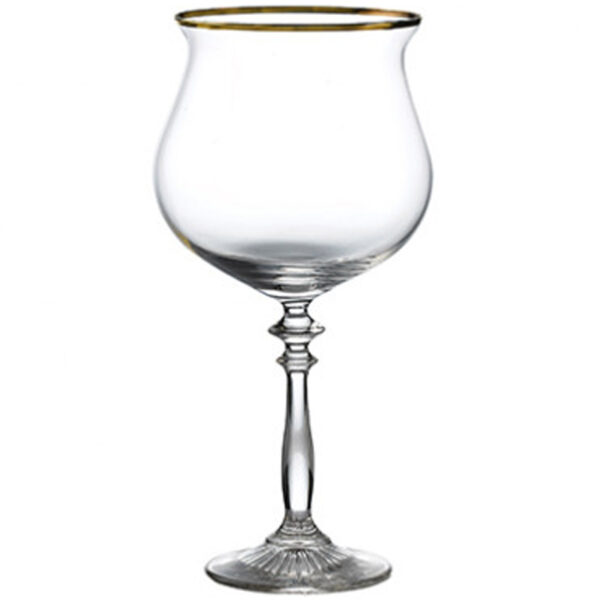 1924 Gin Goblet Glass 21.75oz Gold Banded