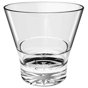 Starburst Base Polycarbonate Rocks Glass 12oz