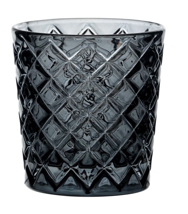 Criss Cross Grey Nightlight Holder-12419