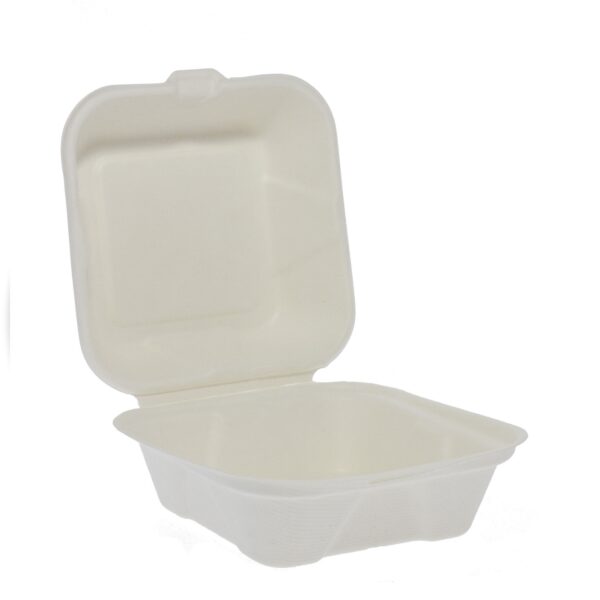 Bagasse Burger Box 6" Square-thumbnail