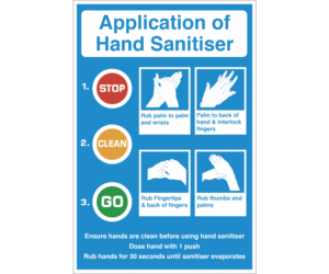 Application of Hand Sanitiser Vinyl Sticker