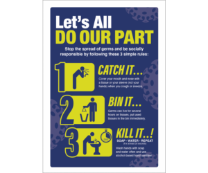 Catch It Bin It Kill It Vinyl Sticker/Poster Notice-0