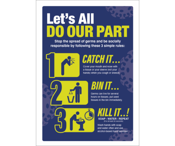 Catch It Bin It Kill It Vinyl Sticker/Poster Notice-0