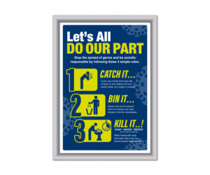 Catch It Bin It Kill It Framed Poster Notice-0