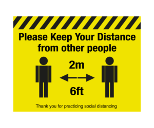 Non Slip Please Keep Your Distance Floor Graphic-0