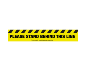 Non Slip Please Stand Behind This Line Floor Graphic-0