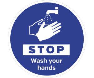 Non Slip Stop Wash Your Hands Floor Graphic-0