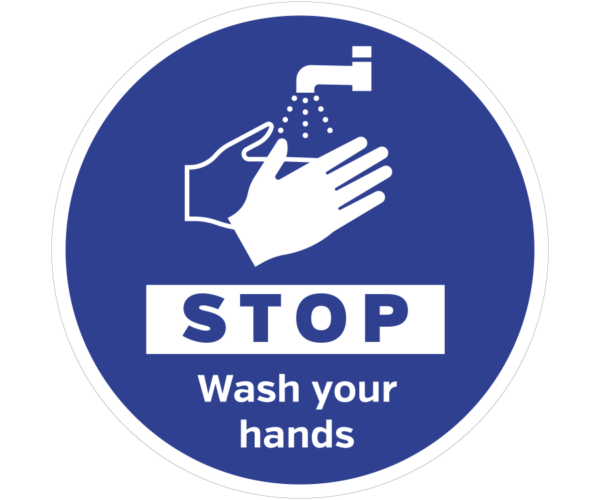 Non Slip Stop Wash Your Hands Floor Graphic-0