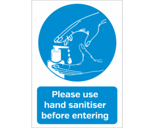 Please Use Hand Sanitiser Before Entering Vinyl Sticker-0