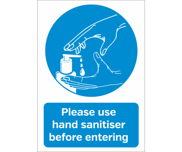 Please Use Hand Sanitiser Before Entering Vinyl Sticker-0