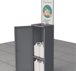 Hand Sanitiser Station with Single Pump