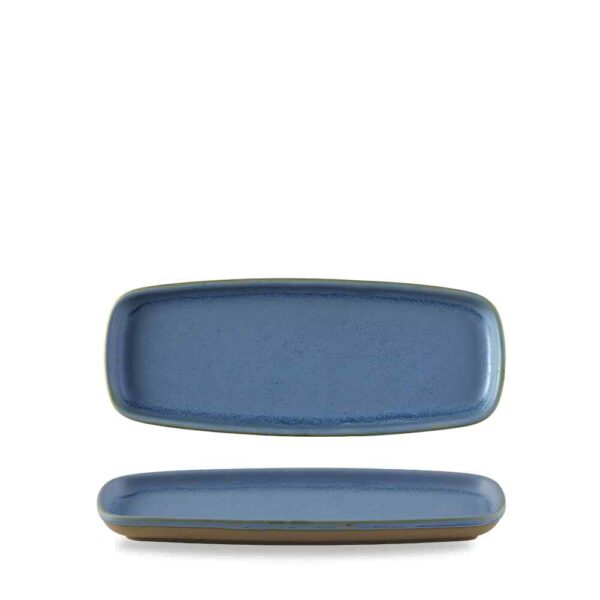 Churchill Super Vitrified Emerge Rectangular Plate - Oslo Blue - 30 Inch
