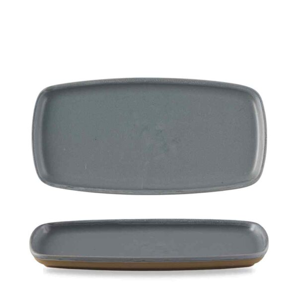 Churchill Super Vitrified Emerge Rectangular Plate - Seattle Grey - 12 Inch
