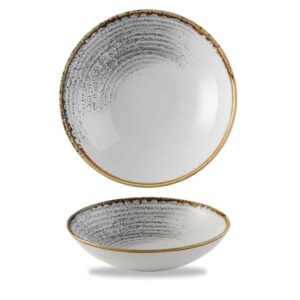 Churchill Super Vitrified Studio Prints Homespun Accents Coupe Bowl - Jasper Grey