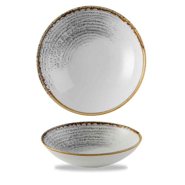 Churchill Super Vitrified Studio Prints Homespun Accents Coupe Bowl - Jasper Grey