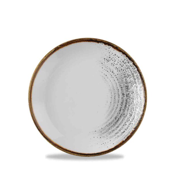 Churchill Super Vitrified Studio Prints Homespun Accents Coupe Plate - Jasper Grey - 25.1 Inch