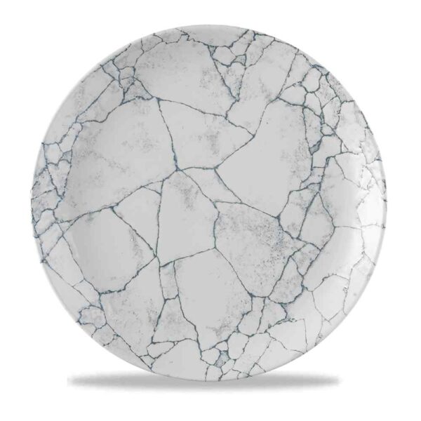 Churchill Super Vitrified Studio Prints Kintsugi Coupe Plate - Pearl Grey - 35.5 Inch
