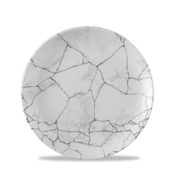 Churchill Super Vitrified Studio Prints Kintsugi Coupe Plate - Pearl Grey - 26 Inch