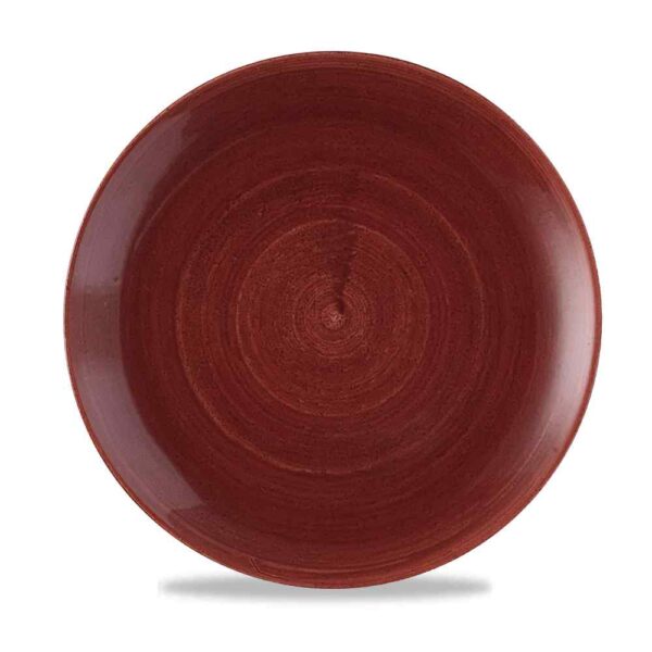 Churchill Super Vitrified Stonecast Patina Coupe Plate - Red Rust - 28.8 Inch