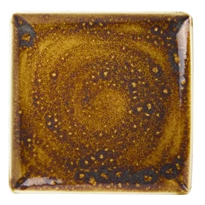 Steelite Performance Vesuvius Square Plate Amber 27cm x 27cm/10.6" x 10.6"
