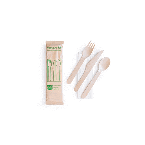 Compostable wooden cutlery kit-0