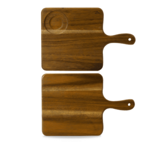 Wood Square Handled Board 38X35.5Cm Box 4