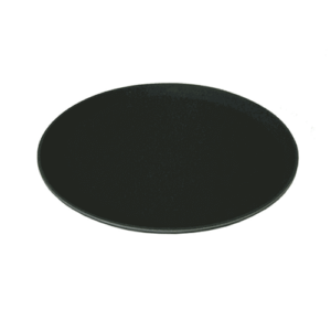 11 Inch Round Black Plastic Non Slip Tray-0
