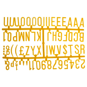 1 1/4 Inch Letter Set - (390 characters) Yellow