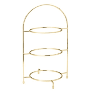 Gold 3 Tier Plate Stand 16.5" (42cm)