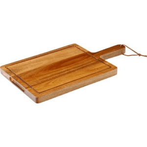 Chicago Acacia Board & Leather Strap 11.75 x 9"