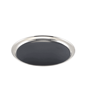 GenWare Non Slip Stainless Steel Round Tray 14"-0