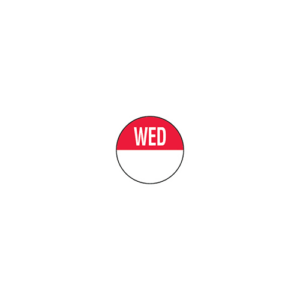19mm Removable Day of the Week Label Wednesday (1000)