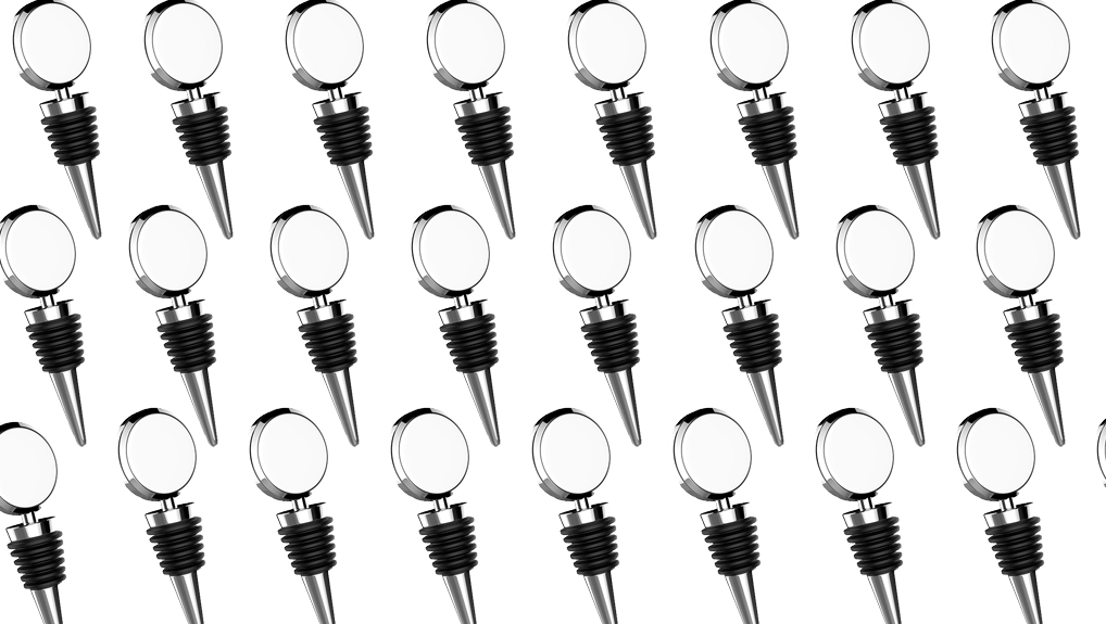 image of Blank Flat Top Wine Bottle Stopper