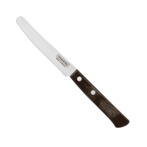 PWOOD STEAK KNIFE RND TIP D.BR