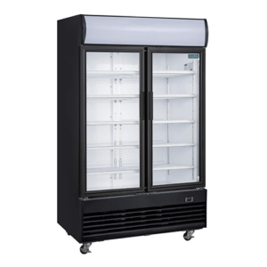 Polar G-Series Upright Hinged Door Display Cooler with Light Box 950Ltr Black-0