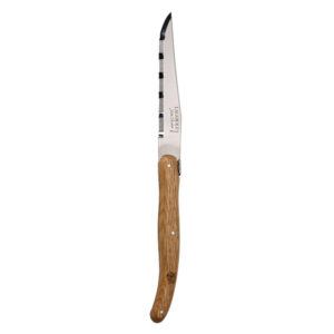 Laguiole Oakwood Handle Stk Knife Serrated 1.2mm Blade